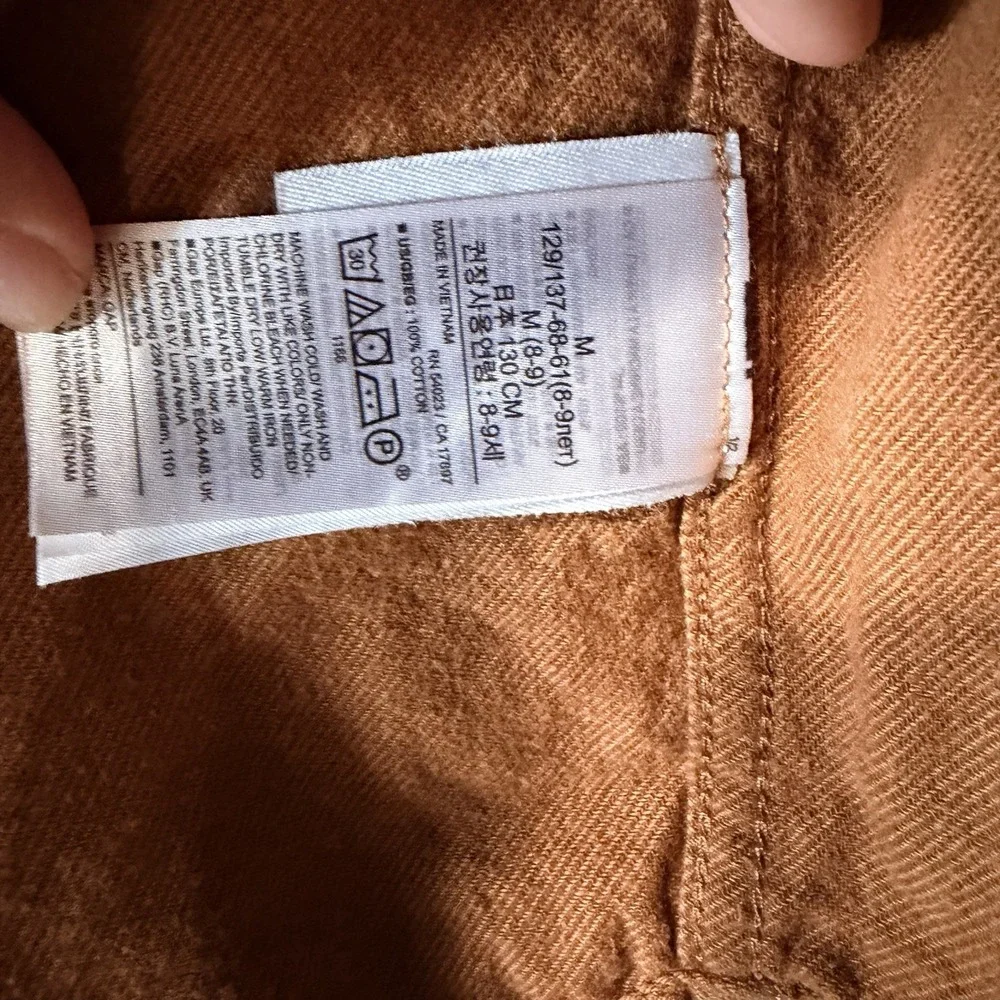 Gap Kids M Brown Flannel 100% Cotton Button Down Shirt